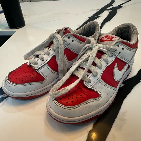 Nike Dunk Low - Red / White - Big Kids 3.5Y - Picture 6 of 7